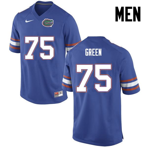 Men's NCAA Florida Gators Chaz Green #75 Stitched Authentic Nike Blue College Football Jersey RIR0465MS